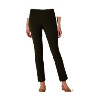 J. Jill Size 6 Premium Bi-Stretch Black Cuffed Pull-on Stretch Pants